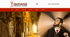 Desktop Screenshot of humanoproductions.com