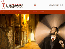 Tablet Screenshot of humanoproductions.com